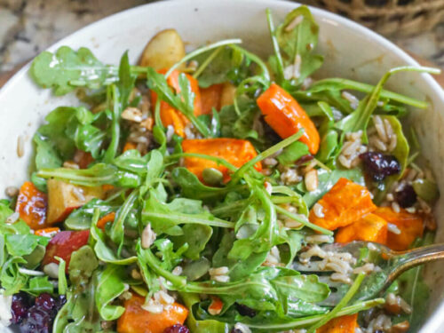 Autumn Harvest Salad with Maple Balsamic Vinaigrette