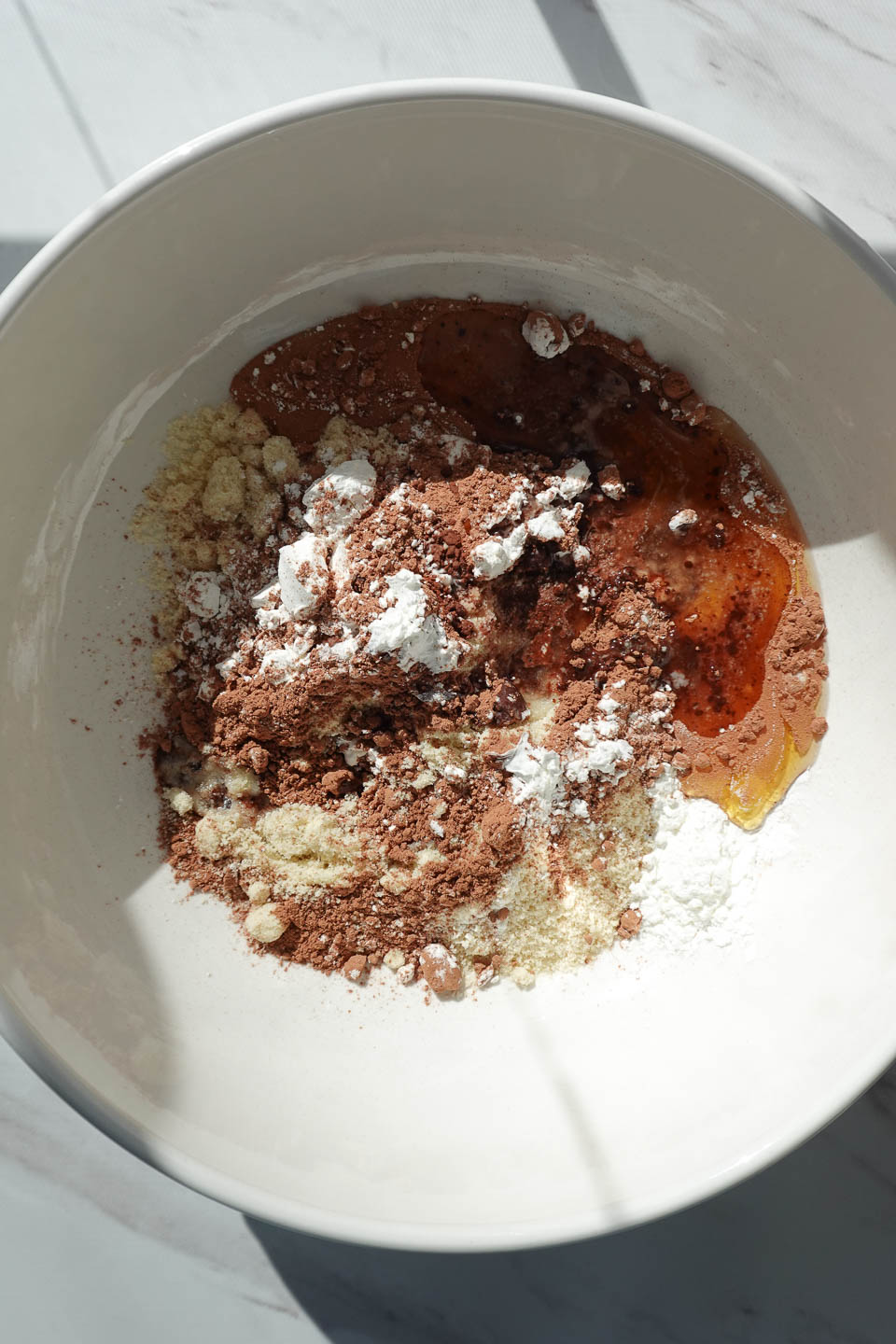 mixing ingredients for homemade Thin Mints