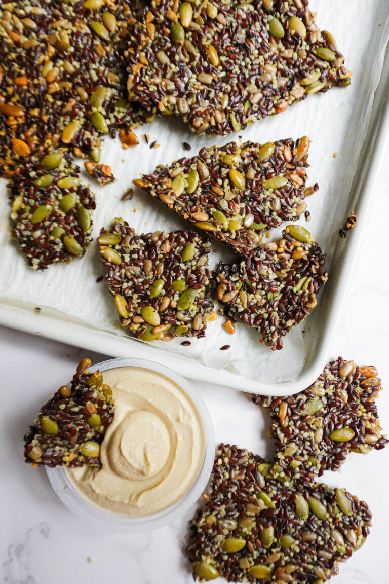 Easy Flax Seed Crackers - Boo Boo's Bakery
