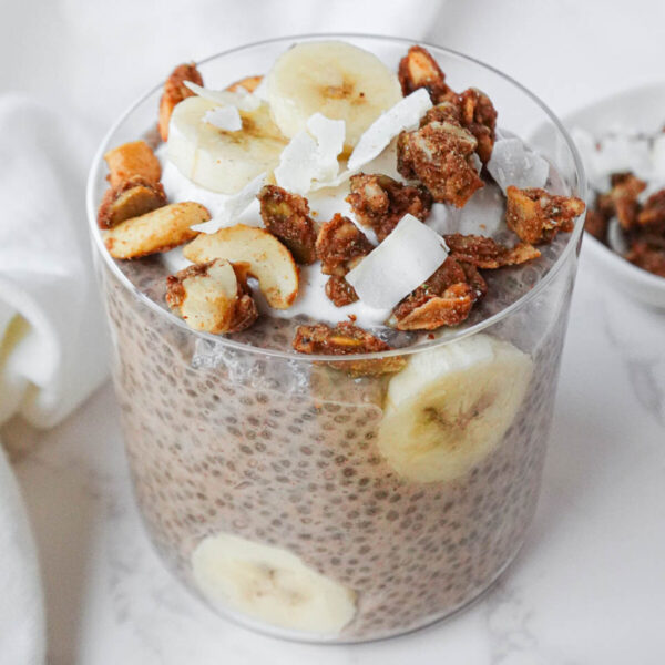 Image showcasing Banana Chia Pudding (Easy & Vegan)