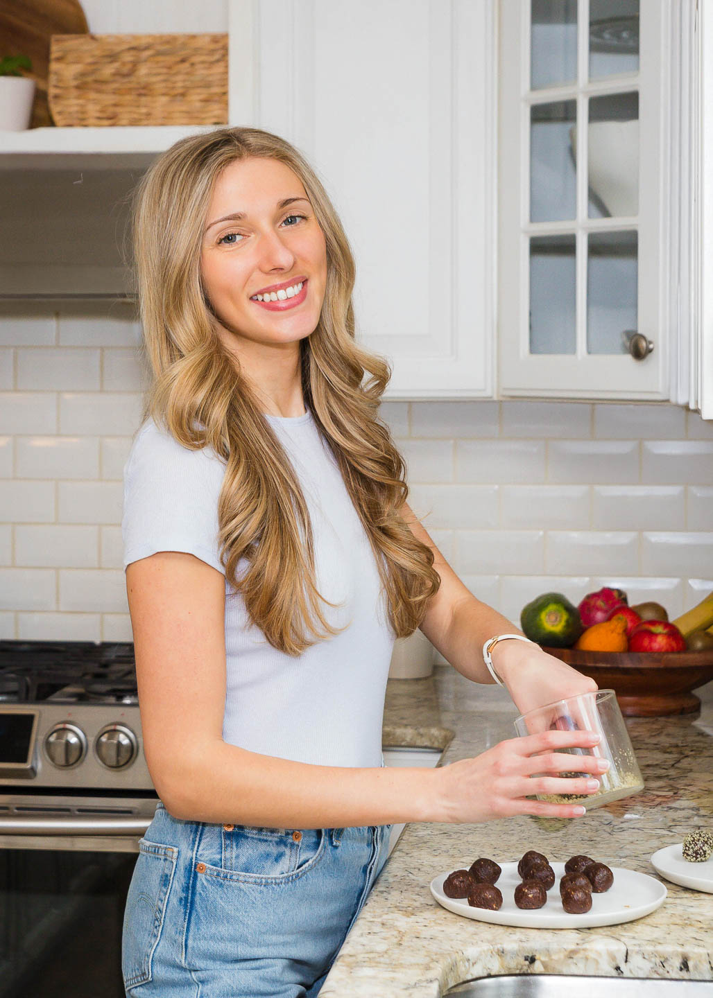 megan making energy balls