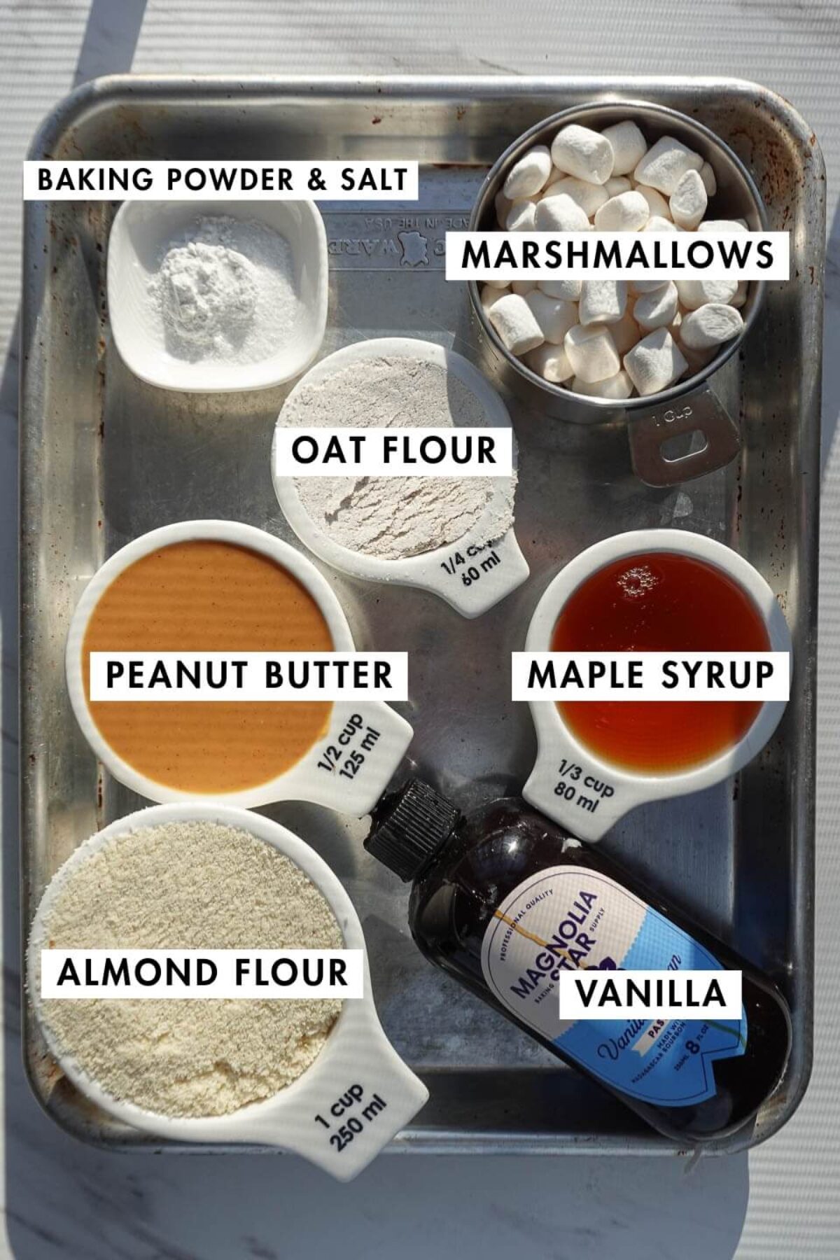 Ingredients for fluffernutter cookies