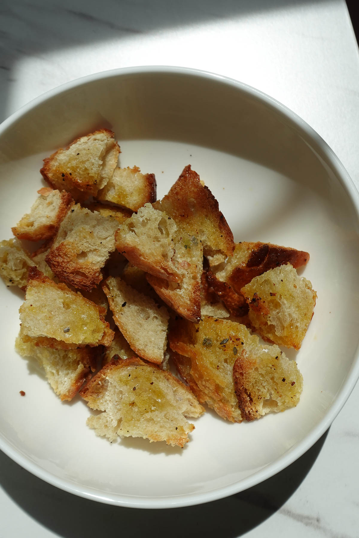 Sourdough croutons.